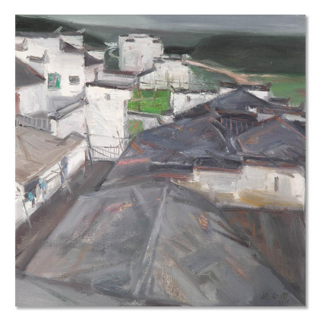 Abstract Original Oil On Canvas "White House" (1 of 10)