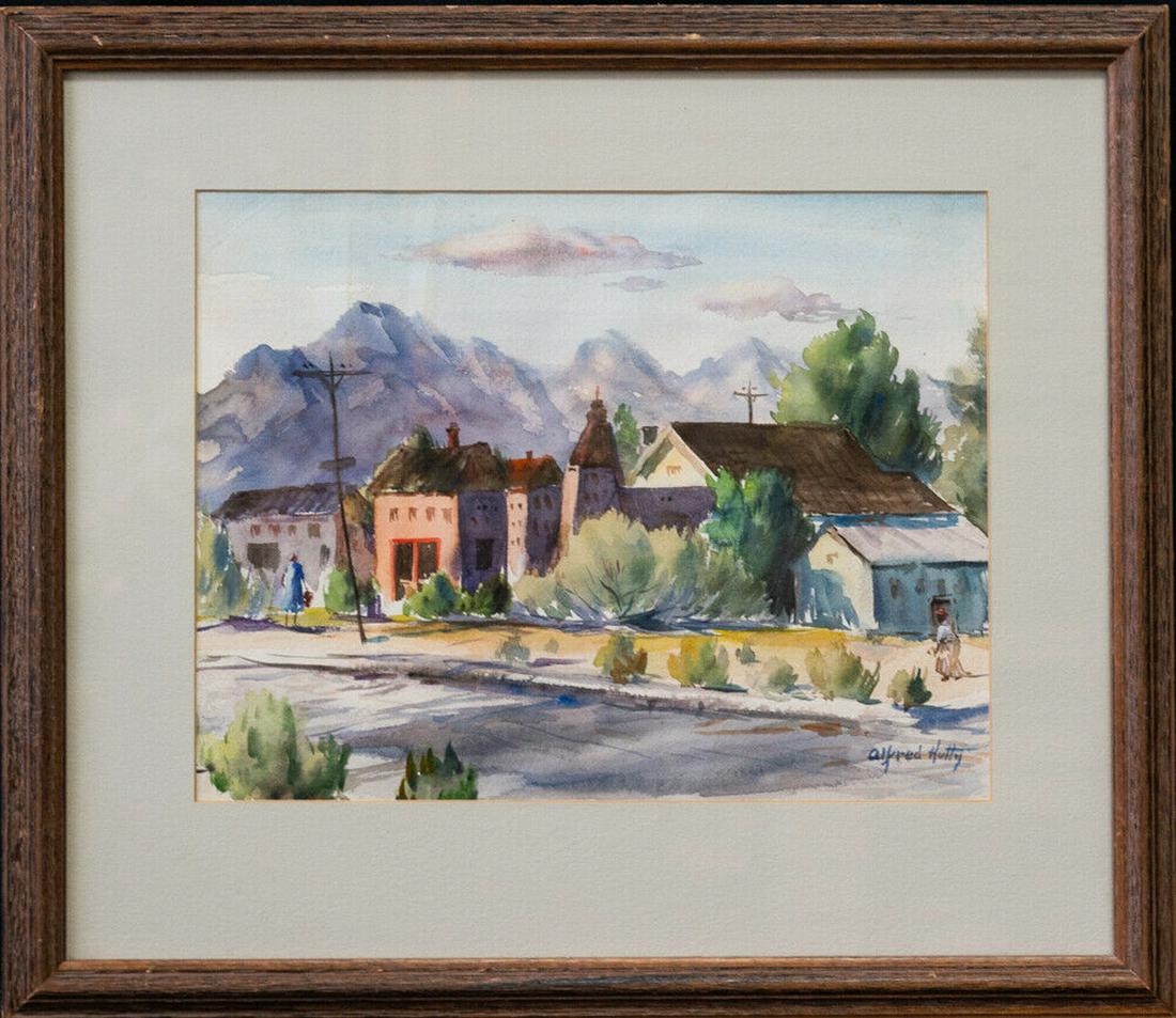 Alfred Heber Hutty (1877 - 1954) NY Artist Watercolor (1 of 10)