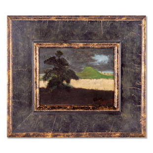 Attributed To Ralph A. Blakelock (1847 - 1919) NY: Title: Night Landscape Medium: Oil On Board Size: 7 x 9 inches Frame: 14 x 16 inches Age: Antique Condition: Great Overall Signature: Signed lower right Artist: Ralph Albert Blakelock (1847 - 1919)
