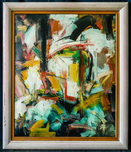 Afro (New York, California / Italy, Switzerland 1912 -: Afro (1912 - 1976) was active/lived in New York, California / Italy, Switzerland. Afro is known for Abstract, cubist painting, murals, teaching. Medium: Oil on canvas Size: 24" x 20" Frame Size: