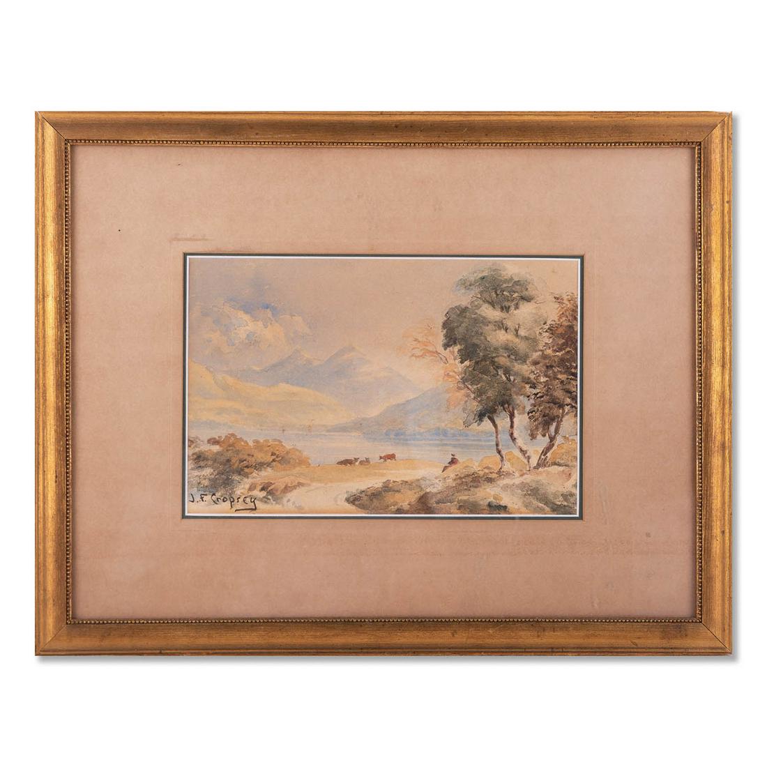 Jasper F. Cropsey (1823 - 1900) NY Arist Watercolor (1 of 10)