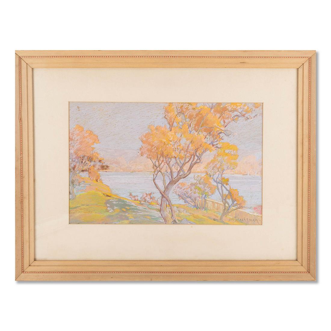 John Henry Twachtman ( American,1853 - 1902)  Pastel on (1 of 10)