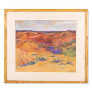 Richard Mayhew (American,b.1924)pastel on paper: Richard Mayhew (American,b.1924) pastel on paper Medium: Pastel on Paper signed :lower right Size: 16.5" x 14" Frame Size: 22.5" x 20.5 " Condition: Condition: Painting is in excellent condition. It i