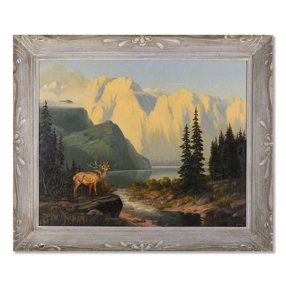 Vintage Impressionist Oil On Canvas "Mountain (1 of 10)