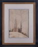 Early 20th Century Impressionist Watercolor "Church In