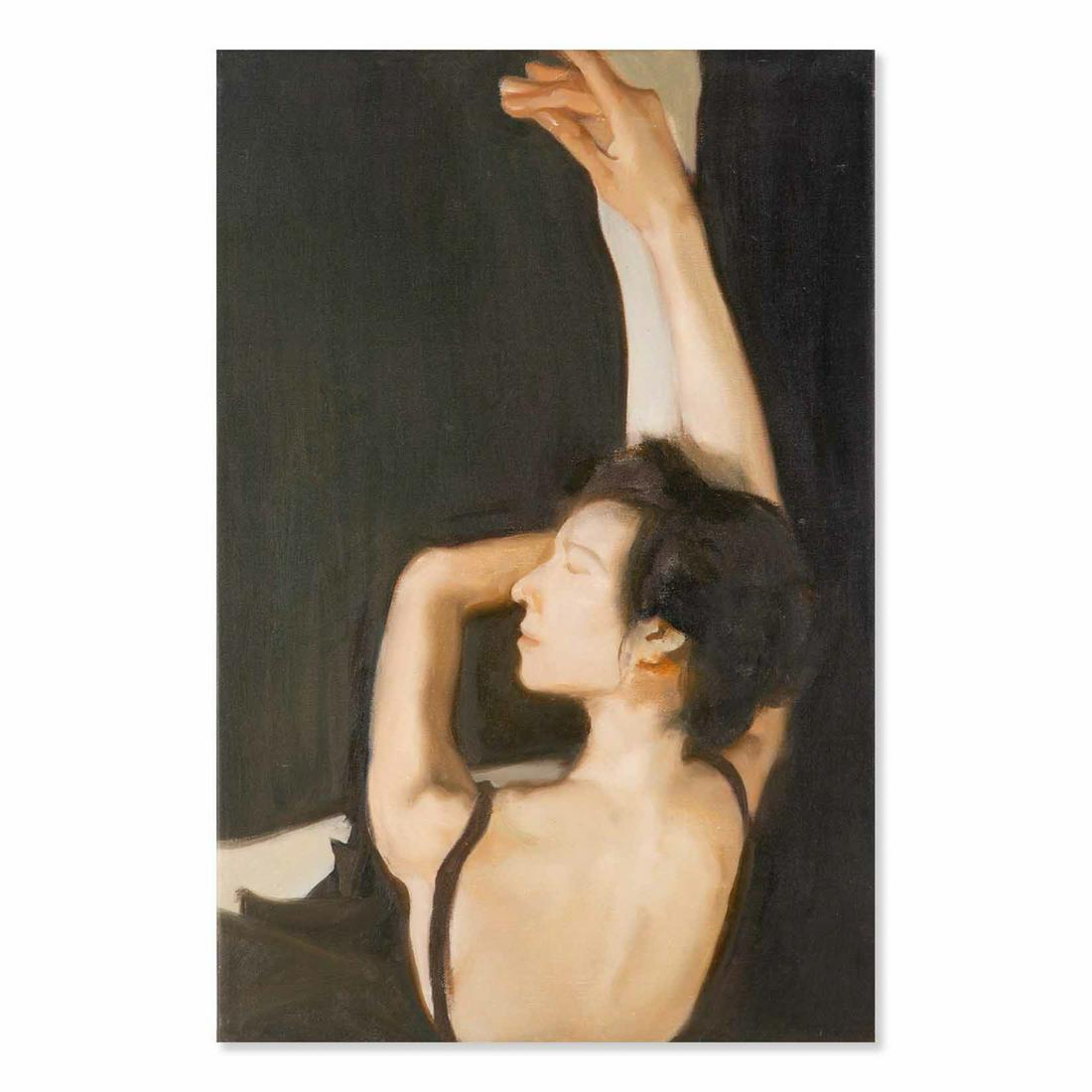 Figurative Original Oil Painting "Ballet": Title: Ballet Medium: Oil on canvas Size: 24" x 16" Frame Size: Framing Option Available! Please Message Us For Details! Age: 2000s Condition: Good, no damage seen Artist: DongXing Wang Great for coll