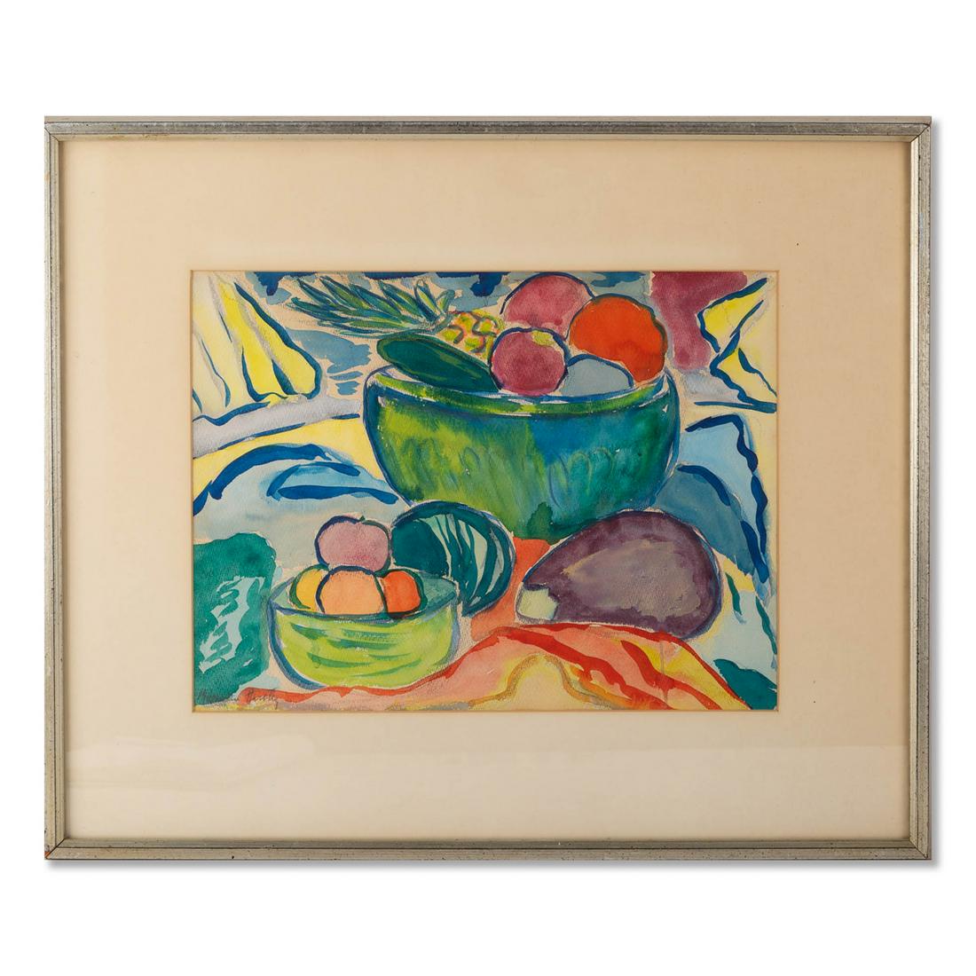 Marsden Hartley (1877 - 1943) Maine.: Marsden Hartley (1877 - 1943) Maine. Medium: Watercolor on Paper signed :lower left Size: 15" x 11.5" Frame Size: 22.5" x 19.5 " Condition: Condition: Very Good, light wear and dirt accumulation overa
