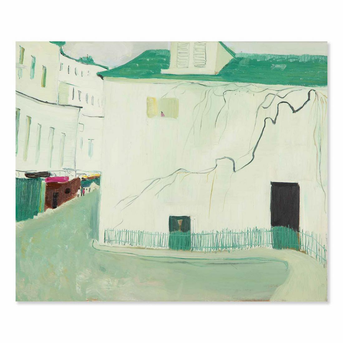 Expressionist Original Oil Painting "Green House" (1 of 10)