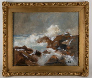 Charles Herbert Woodbury (1864 - 1940) Maine, Massachusetts.: Charles Herbert Woodbury (1864 - 1940) Maine, Massachusetts. Medium: Oil on canvas Frame Size: 23.5" x 27.5" Size: 18" x22 " signed: Condition:Good , no visible damage Provenance: Estate Collection