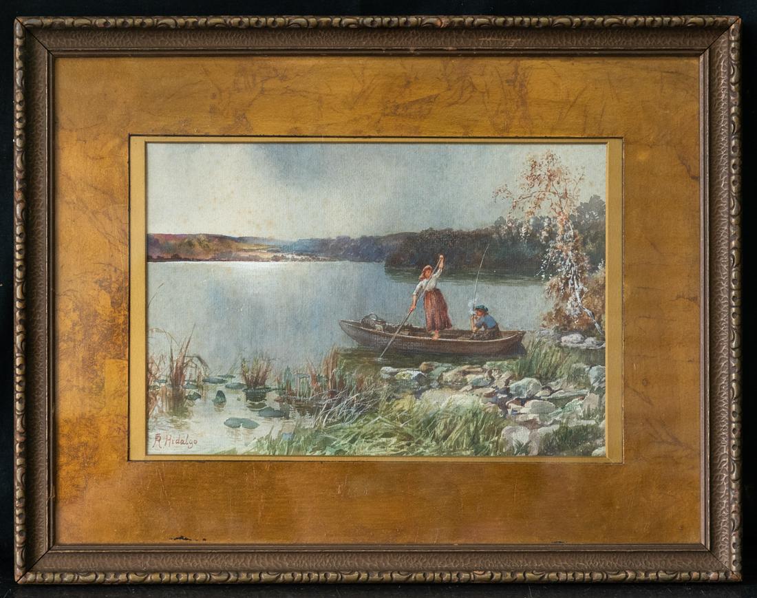 Felix Hidalgo (1855 - 1913) Philippines Artist Watercolor (1 of 10)