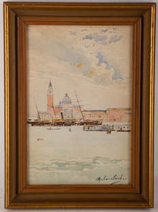 Rubens Santoro (1859 - 1942) Italy, Africa.: Rubens Santoro (1859 - 1942) Italy, Africa. Medium: Watercolor / Paper Frame Size: 12" x 8.5" Size: 10" x 6.5 " signed: Condition:great, no visible damage Provenance: Private Collection from New