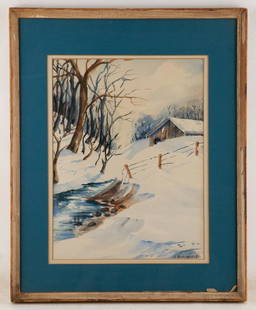 Charles Ephraim Burchfield (1893 - 1967) was active/lived in New York, Ohio: Charles Ephraim Burchfield (1893 - 1967) was active/lived in New York, Ohio Medium: Watercolor / Paper Frame Size: 20.75" x 16.75" Size: 14.5" x 10.5" signed: Condition: great, no visible damage Prove