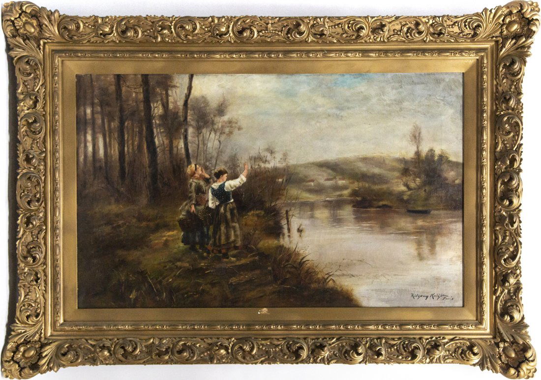 Manner Of Daniel Ridgway Knight (1839 - 1924) Listed Artist Oil (1 of 10)