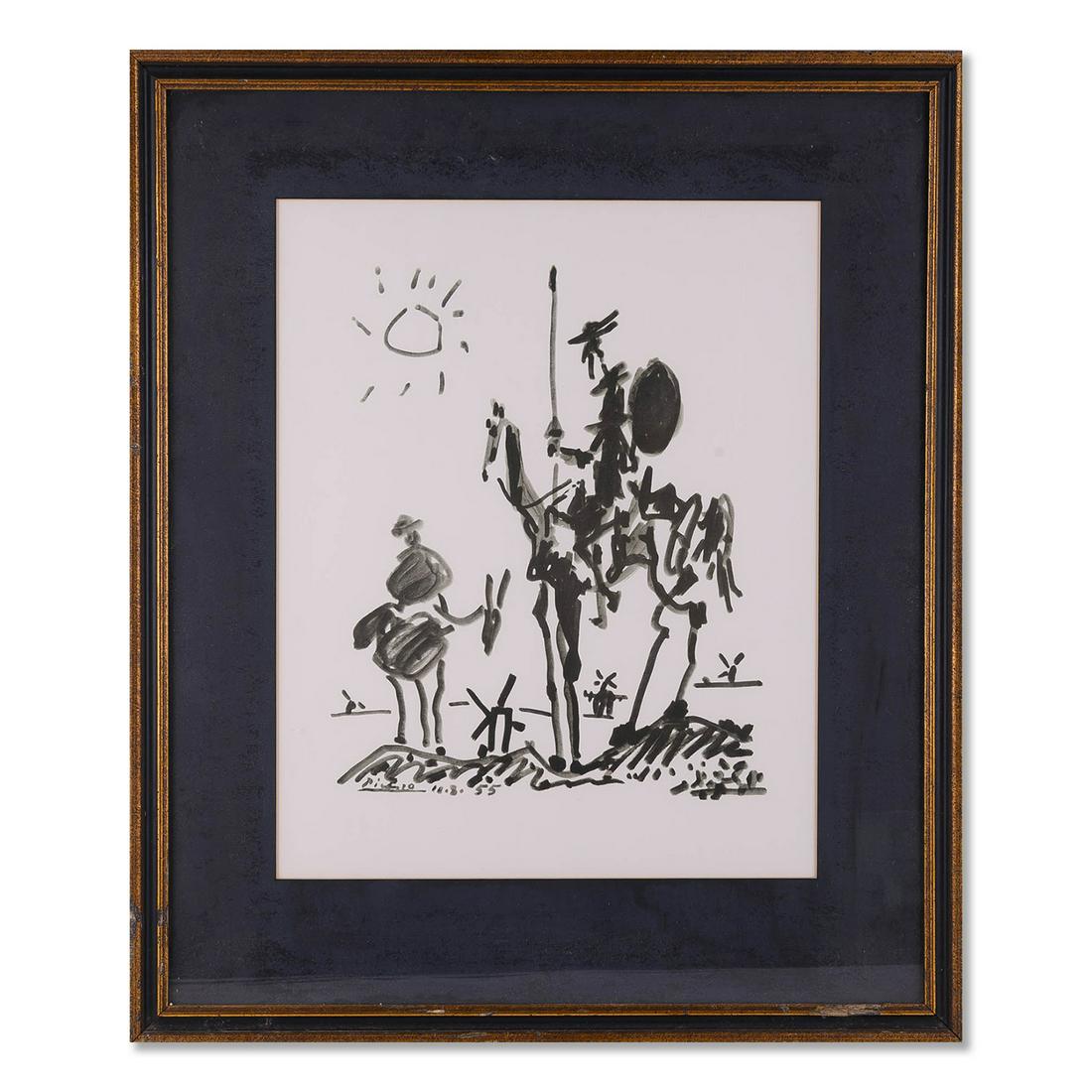 Vintage Abstract Print On Paper "Don Quixote" (1 of 8)
