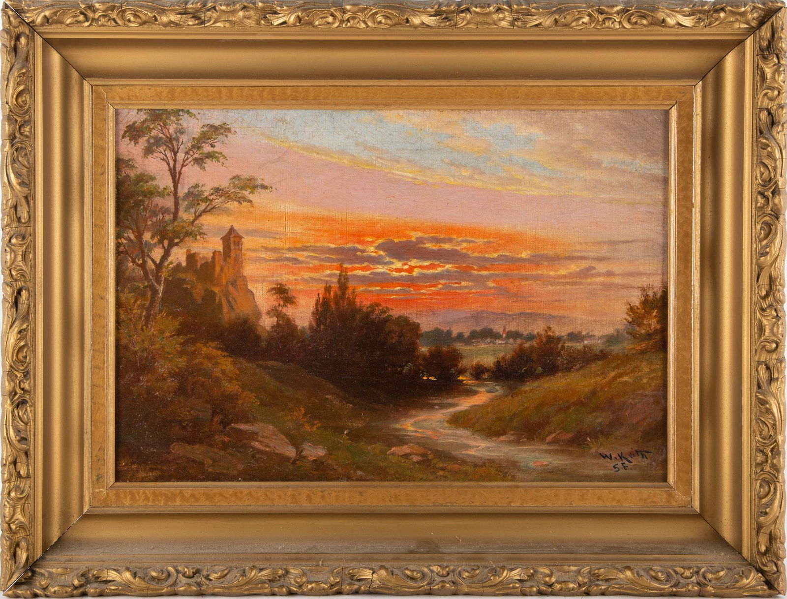 William Keith (1838 - 1911) California / Scotland.oil canvas: William Keith (1838 - 1911) California / Scotland.oil canvas Medium: Oil On canvas Frame Size: 24.5" x 19" Size: 19" x 13 " signed: Condition: good overall condition for its age., no visible damage Mu