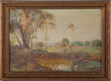 Maurice Braun (1877 - 1941) California, New York,oil on canvas: Maurice Braun (1877 - 1941) California, New York,oil on canvas Medium: Oil On canvas Frame Size: 18.5" x 13.5" Size: 16" x 11 " signed: Condition: good overall condition for its age., Bidders need to