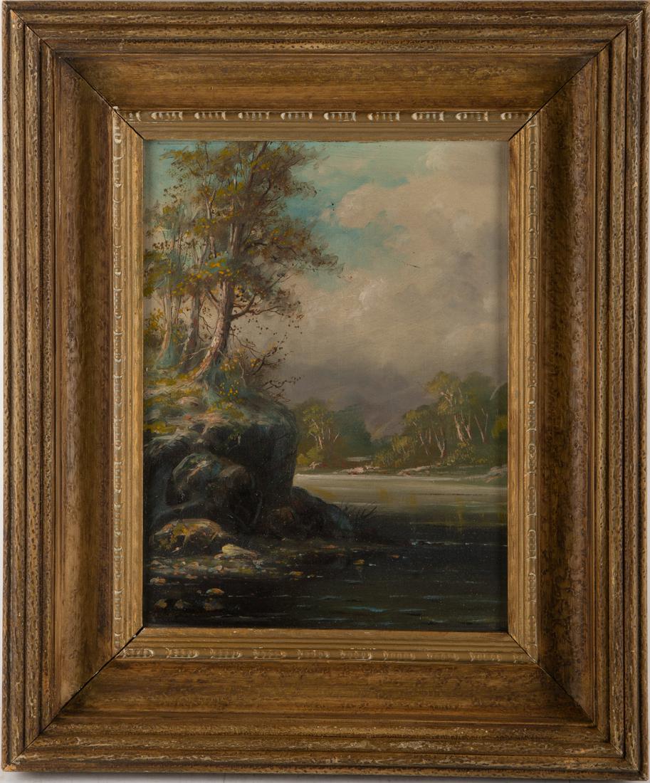 Albert Bierstadt (1830 - 1902) New York, California,oil on canvas: Albert Bierstadt (1830 - 1902) New York, California,oil on canvas Medium: Oil On canvas Frame Size: 18" x 15" Size: 12" x 9 " signed: Condition: good overall condition for its age., Bidders need to kn