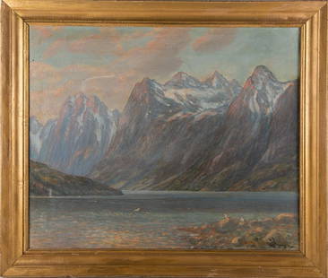 Paul Lauritz (1889 - 1975) California.LANDSCAPE oil canvas: Paul Lauritz (1889 - 1975) California.LANDSCAPE oil canvas Medium: oil on canvas Frame Size: 28" x 24" Size: 24" x 20 " signed: Condition: good overall condition for its age., Bidders need to