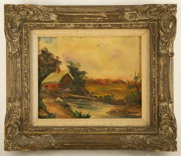 Early 20th Century Impressionist Landscape Oil: Medium: Oil On Board Frame Size: 13" x 15" Size: 8" x 10" signed: Condition:great, no visible damage Bidders need to know All the items are sold as is and all sales are final. All bidders are encourag