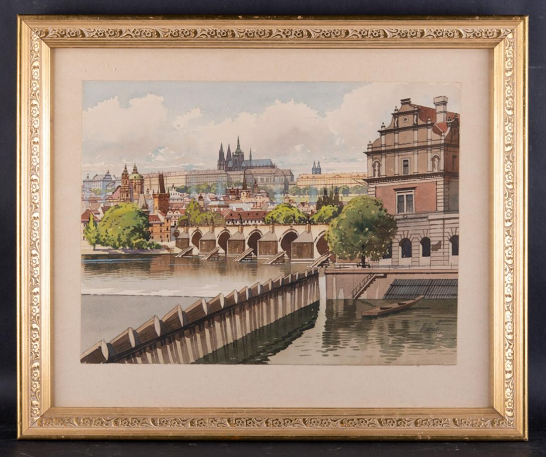 Henry Snell (1858-1943) Waterscape Oil On Board "Quiet Reflections On The Pier" (1 of 8)