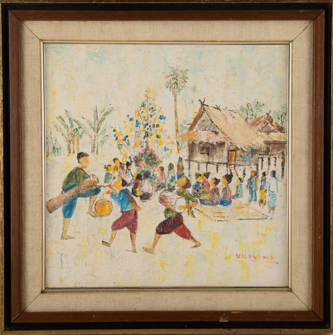 Impressionist Oil On Board "Time For A Feast" (1 of 9)