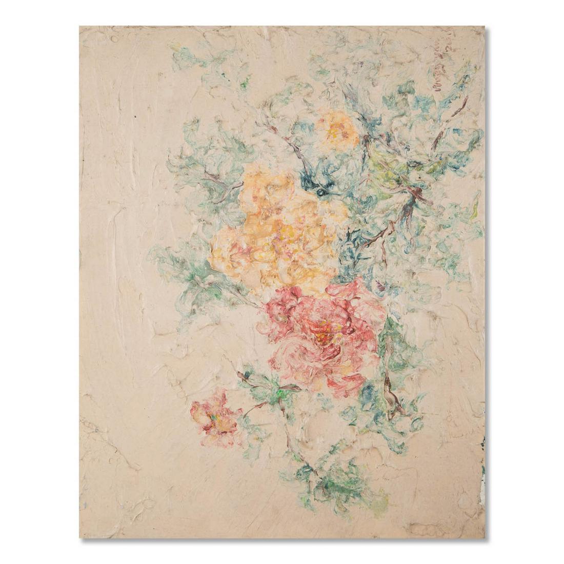 Unknown Impressionist Original Oil On Canvas "Roses": Title: Roses Medium: Oil on canvas Size: 20 x 16 inches Frame: Framing options available! Condition: The painting appears to be in excellent condition. Year: 2000 Circa Artist: Unknown Signature: Unsi