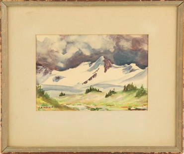 Charles Ephraim Burchfield (1893-1967) Watercolor: Medium: Watercolor Painting Size: 6.25 x 9.25 inches Frame Size: 12.75 x 15.25 inches Condition: This artwork is in good overall condition for its age. Signature: Signed Artist: Charles Ephraim Burchf