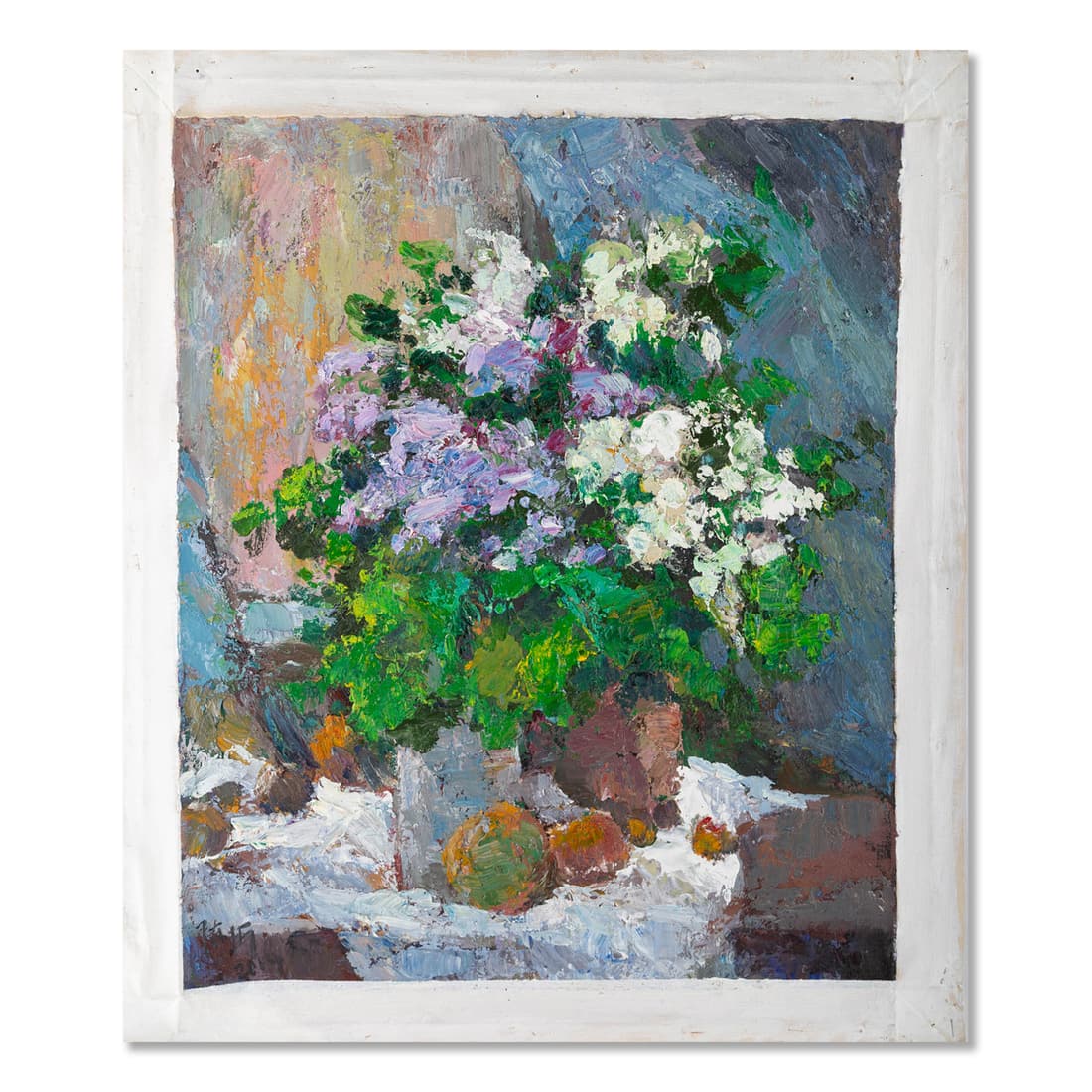 Qi Chen Impressionist Original Oil On Canvas "Flowers" (1 of 8)