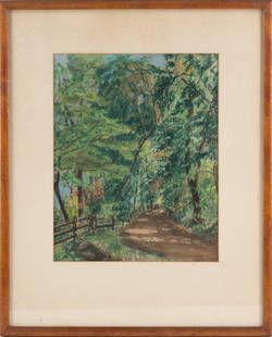 John Henry Twachtman (1853 - 1902) Pastel On Paper: Title: Forest Scene Medium: Pastel On Paper Size: 11 x 9 inches Frame: 17 x 15 inches Age: Vintage Condition: Great Overall Signature: J. H. Twatchman John Henry Twachtman (1853 - 1902) was active/liv