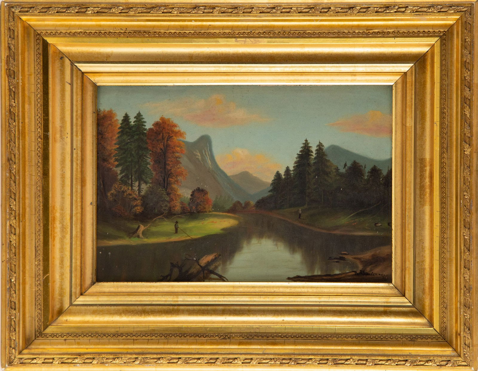 Benjamin Champney (1817-1907) Landscape Oil On Board (1 of 10)