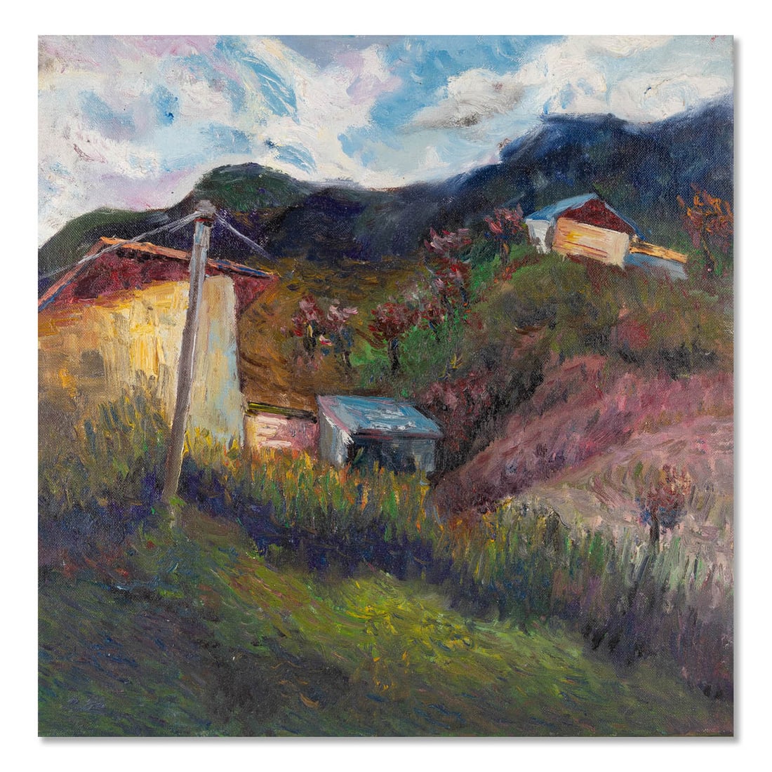 Yunyan Gu Impressionist Original Oil On Canvas "Man Mountain" (1 of 8)