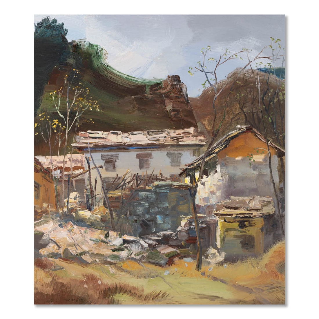 Qingliang Wang Impressionist Original Oil Painting "Chaoyang Village Series 2" (1 of 8)