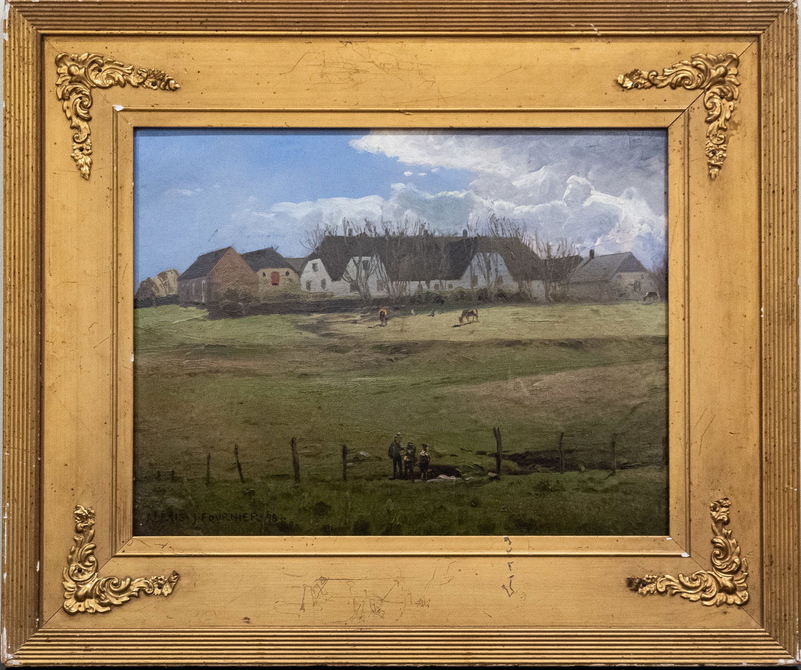 Alexis Jean Fournier (1865 - 1948) Indiana Artist Oil On Canvas Laid Board (1 of 10)