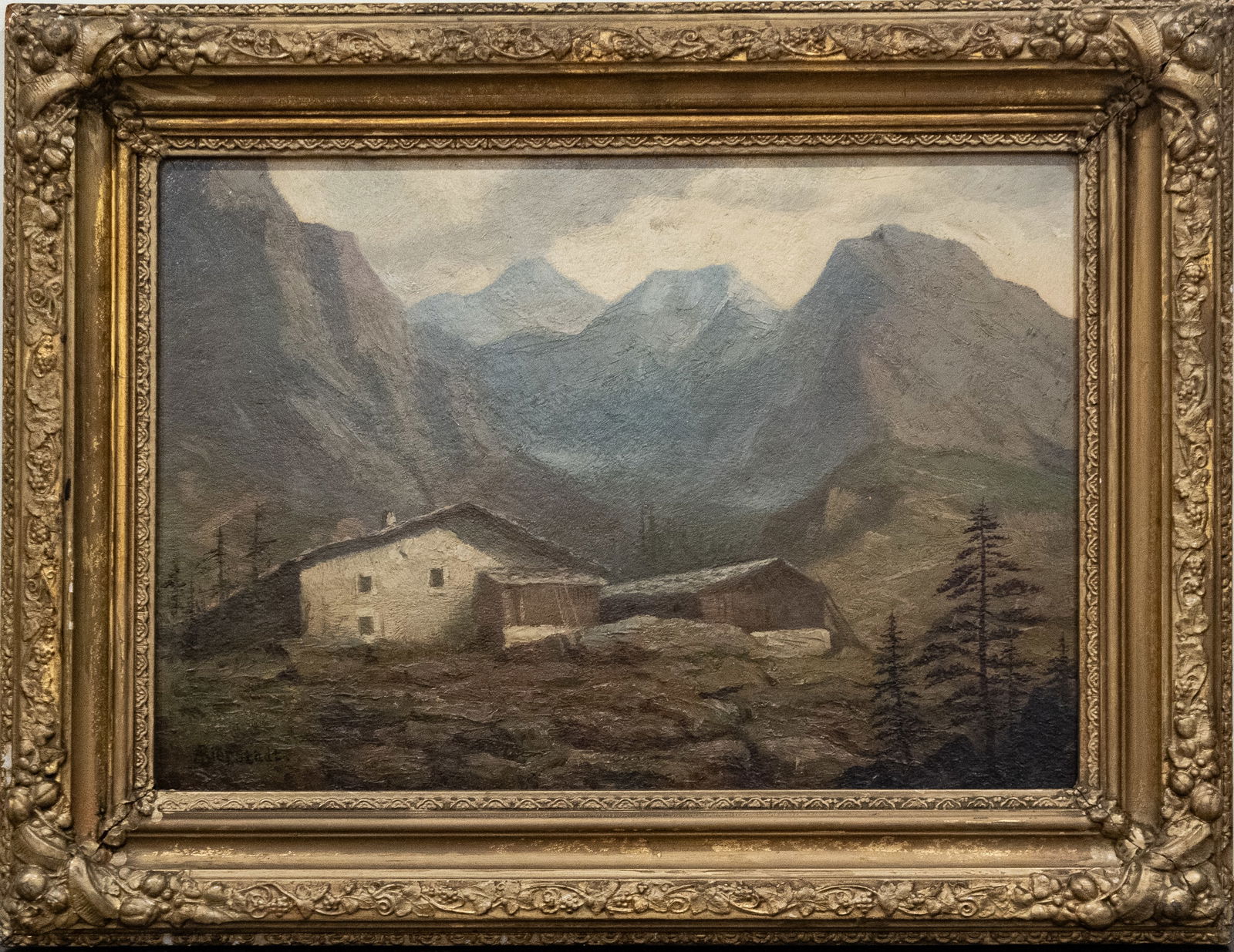 Albert Bierstadt (1830 - 1902) California Artist Oil On Board (1 of 10)