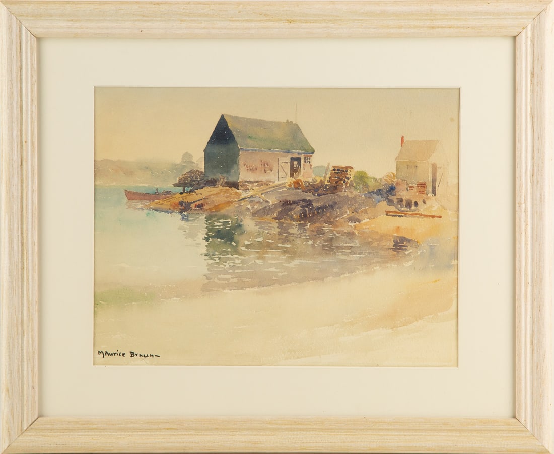Maurice Braun ( 1877 - 1941 ) Landscape Watercolor (1 of 12)