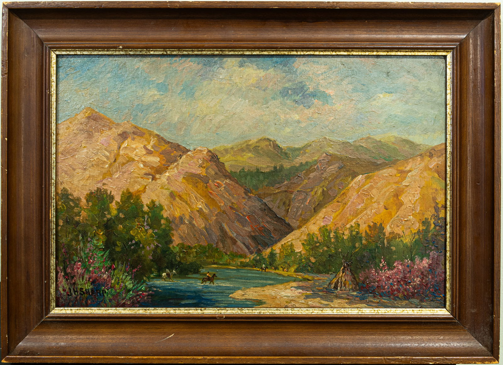Joseph Henry Sharp (New Mexico, California 1859 - 1953) | Oil / Board. (1 of 8)