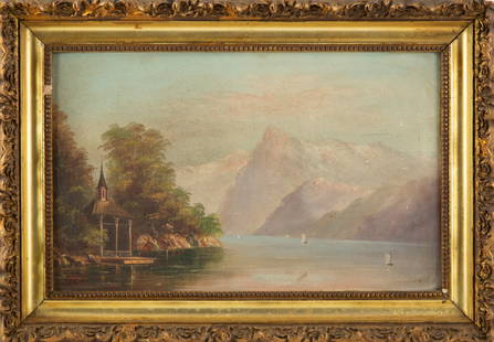 John Williamson (1826-1885) Landscape Oil On Board: Medium: Oil On Board Painting Size: 10 x 16 inches Frame Size: 13.5 x 19.5 inches Condition: This artwork is in good overall condition for its age. Signature: Signed Artist: John Williamson (1826-1885