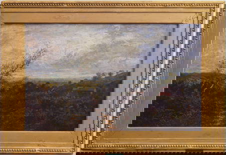 Jervis McEntee (New York 1828 - 1891), Oil / Canvas, Dated 72.: Subject: Summer Scene Medium: Oil Painting On Canvas Size: 12 x 20 inches Frame: 17 x 24 inches Condition: Great Overall Condition Signature: Signed Lower Right, dated 71 (1871) Provenance: Private Co