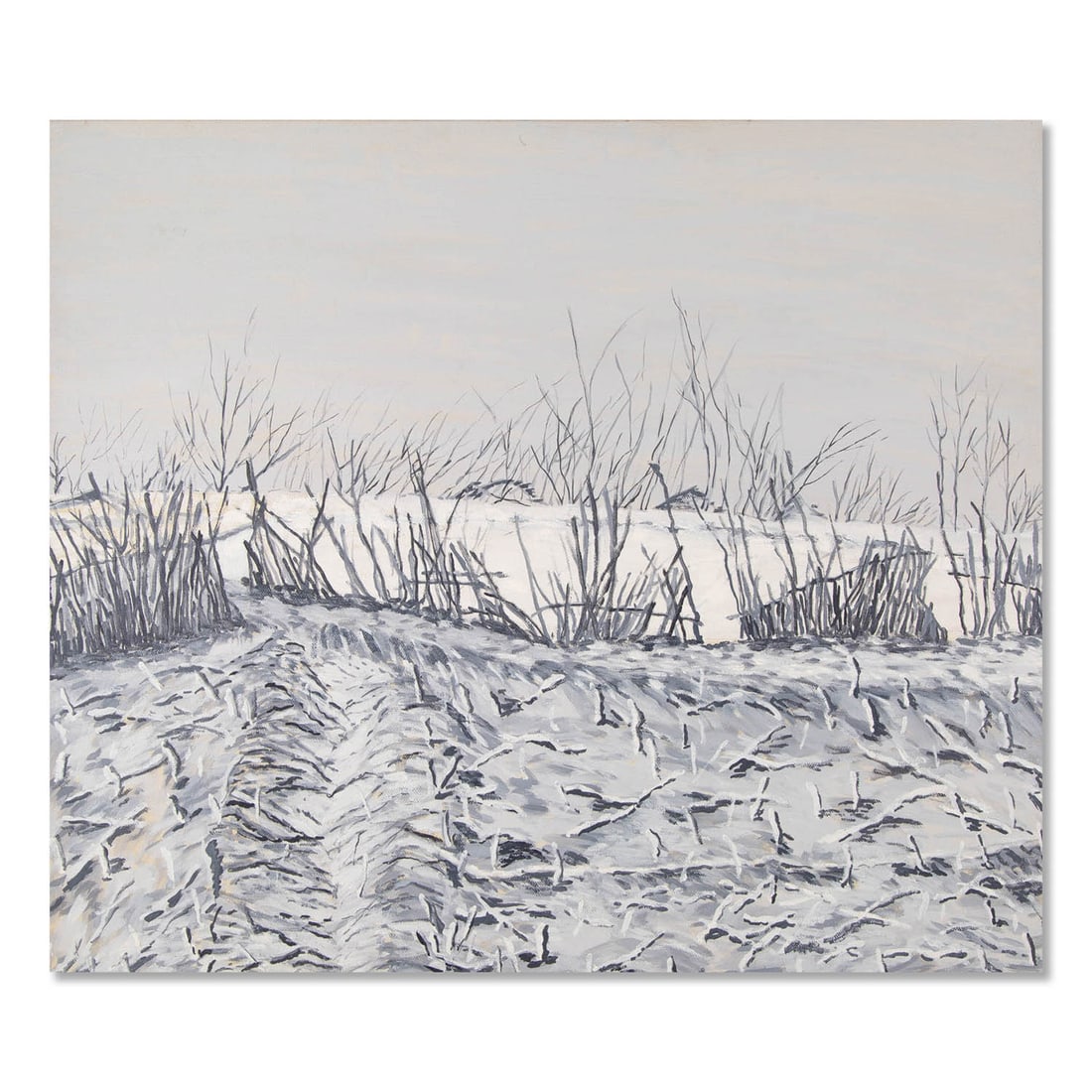 Yan Hu Landscape Original Oil Painting "Winter View 2" (1 of 8)