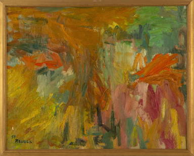 Milton Resnick (American,1917 - 2004) Abstract Oil On Board: Medium: Oil On Board Painting Size: 16 x 20 inches Frame Size: 17.25 x 21.25 inches Condition: This artwork is in good overall condition for its age. Signature: Signed Artist: Milton Resnick