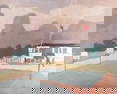 Zhi YuLandscape Original Oil Painting "School Playground"