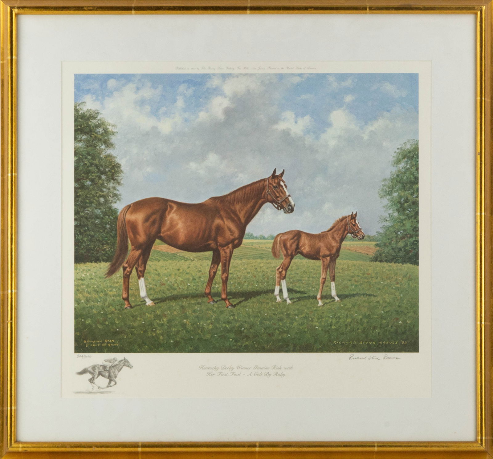 Richard Stone Reeves ( American, 1919 - 2005 ) Animal Limited Edition Print 204/600 "A Colt By Rahy" (1 of 13)