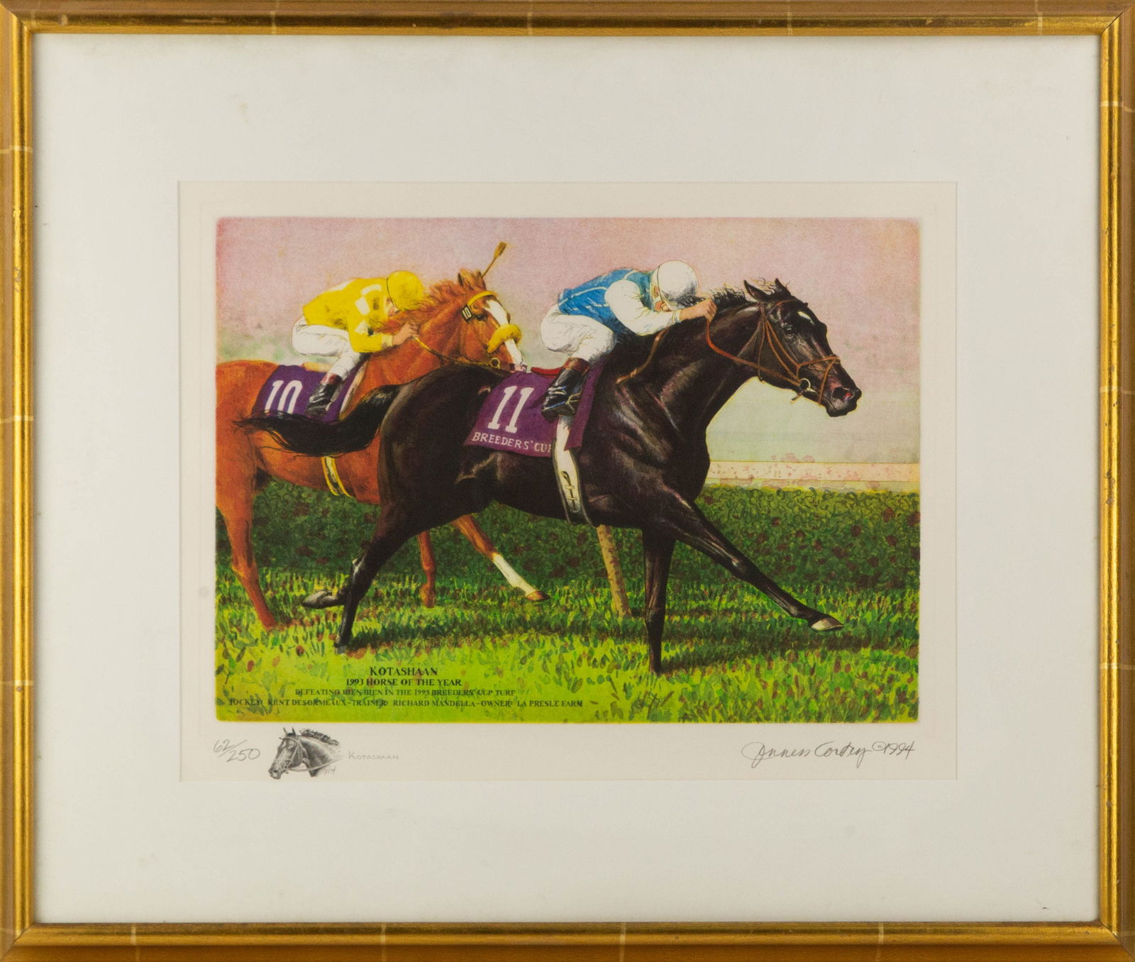 Jenness Cortez ( American ) Animal Limited Edition Print 62/250 "1993 Horse Of The Year" (1 of 13)