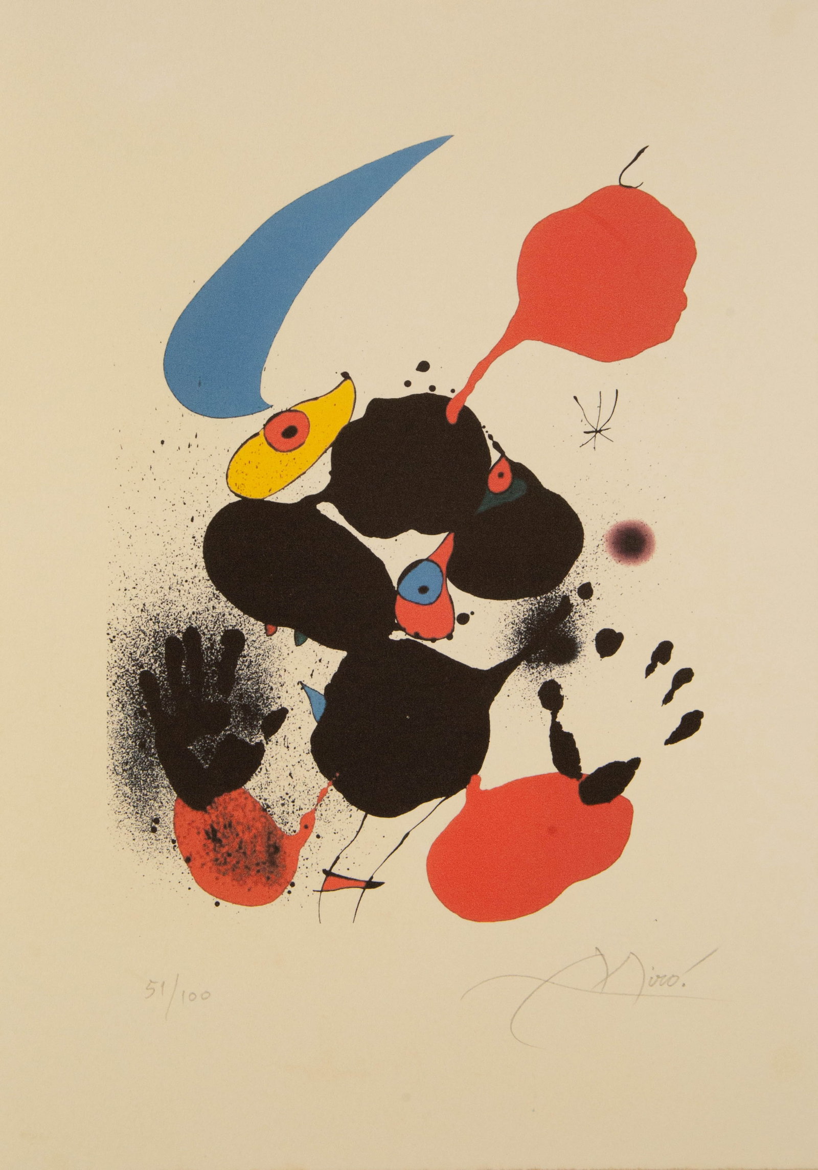 Joan Miro( Spanish, 1893.- 1983 ) "Godalla" 51 / 100 Limited Edition Lithograph Abstract (1 of 9)
