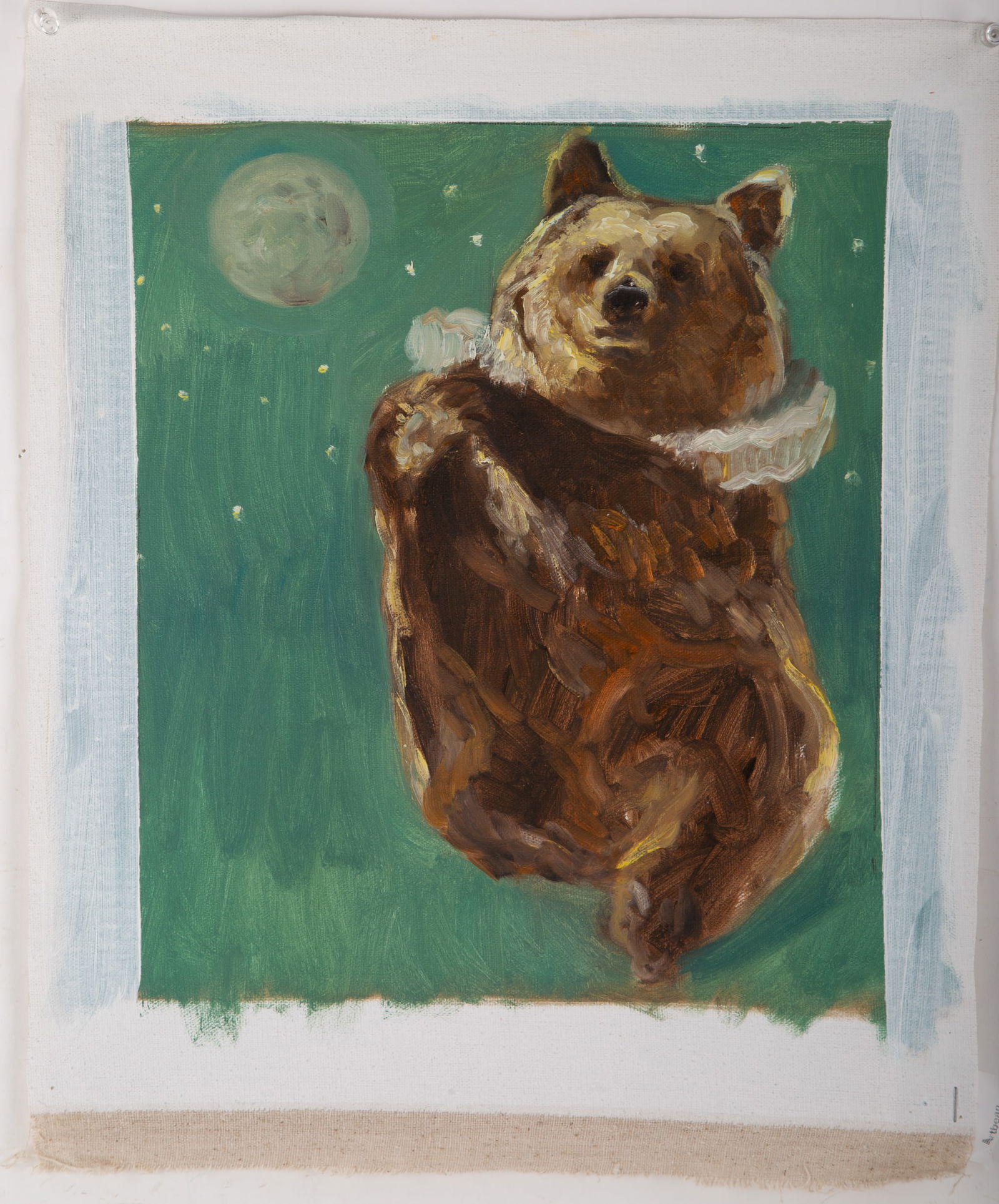 Dongxing Huang Animal Original Oil Painting "Dancing Bear" (1 of 8)