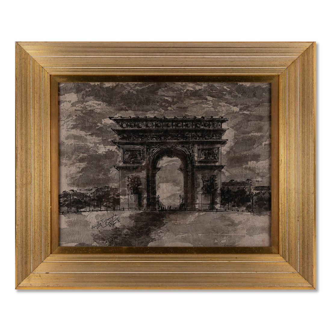 Cityscape Ink On Paper "Triumphal Arch " (1 of 10)