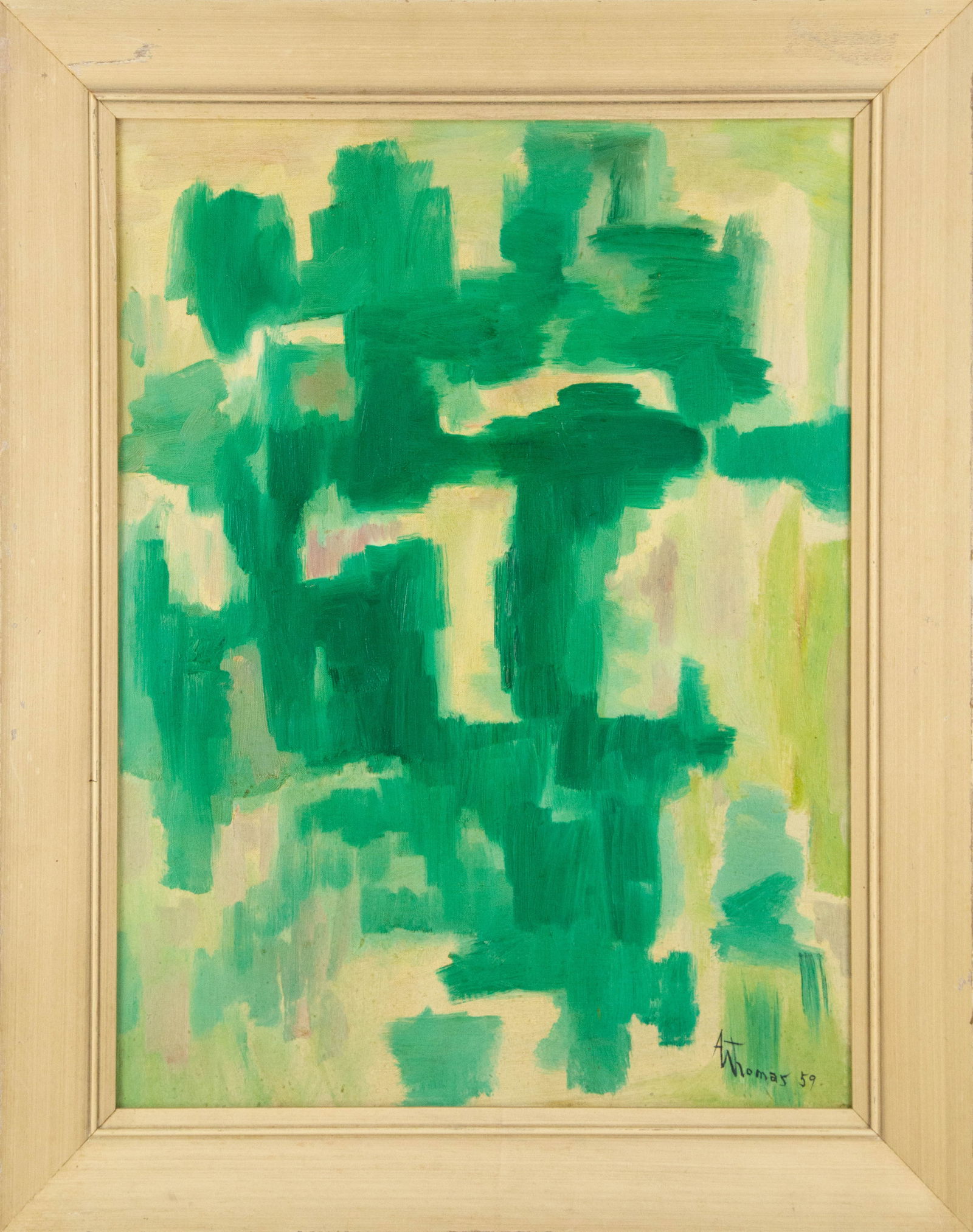 Alma Woodsey Thomas ( African-American, 1891 - 1978 ) Abstract Oil On Board (1 of 11)