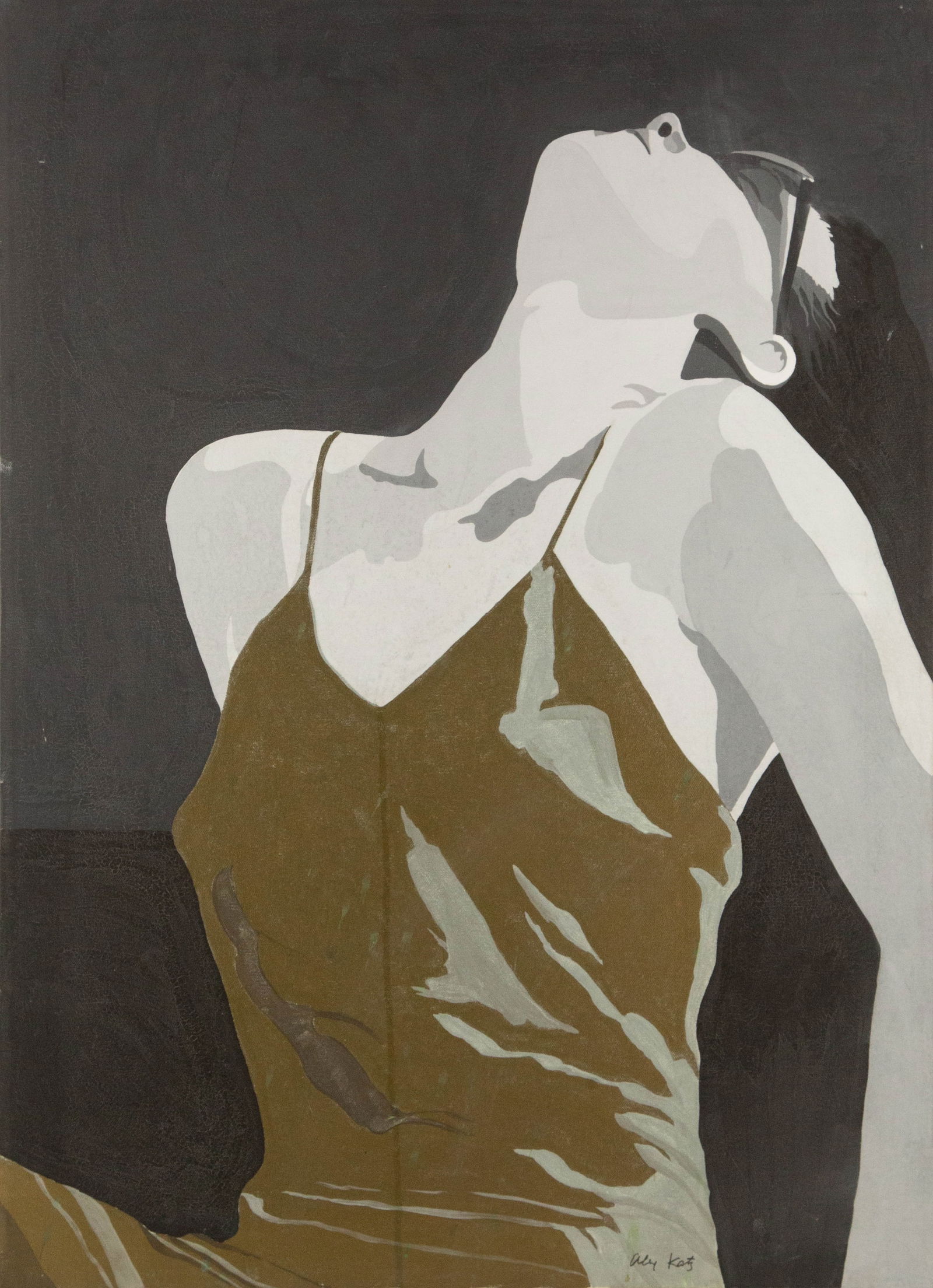 Alex Katz ( American, b.1927 ) Portrait Oil On Canvas (1 of 13)