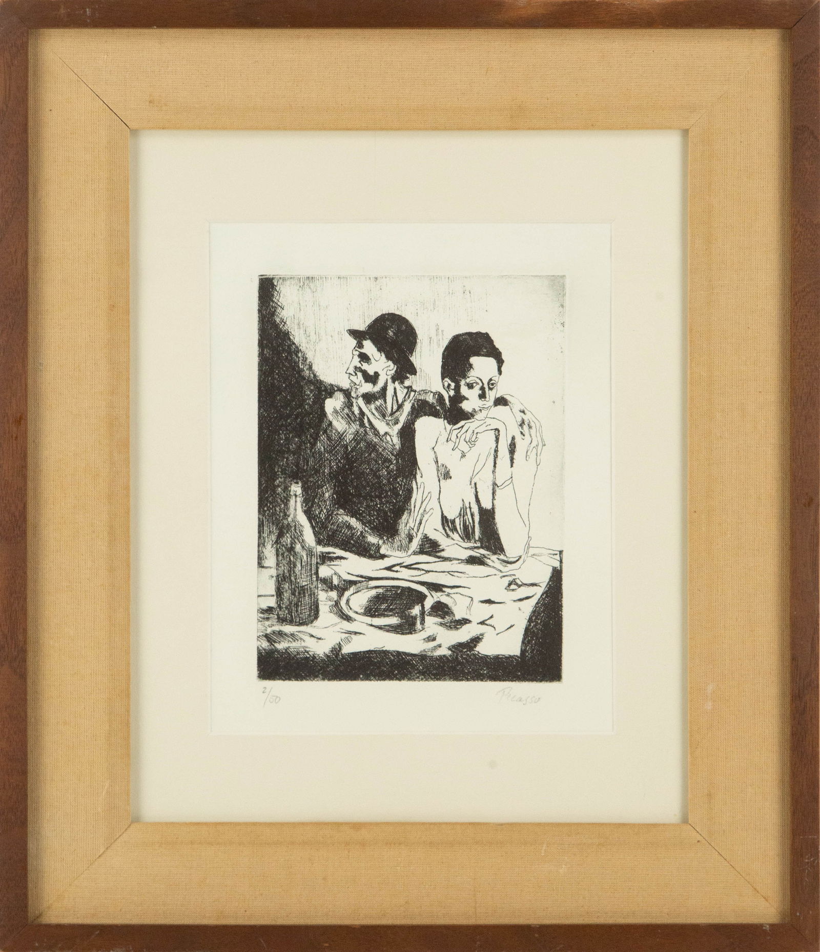 Pablo Picasso ( Spanish, 1881 -1973 ) "The Frugal Repast" Limited Edition Lithograph 2/50 Portrait (1 of 12)