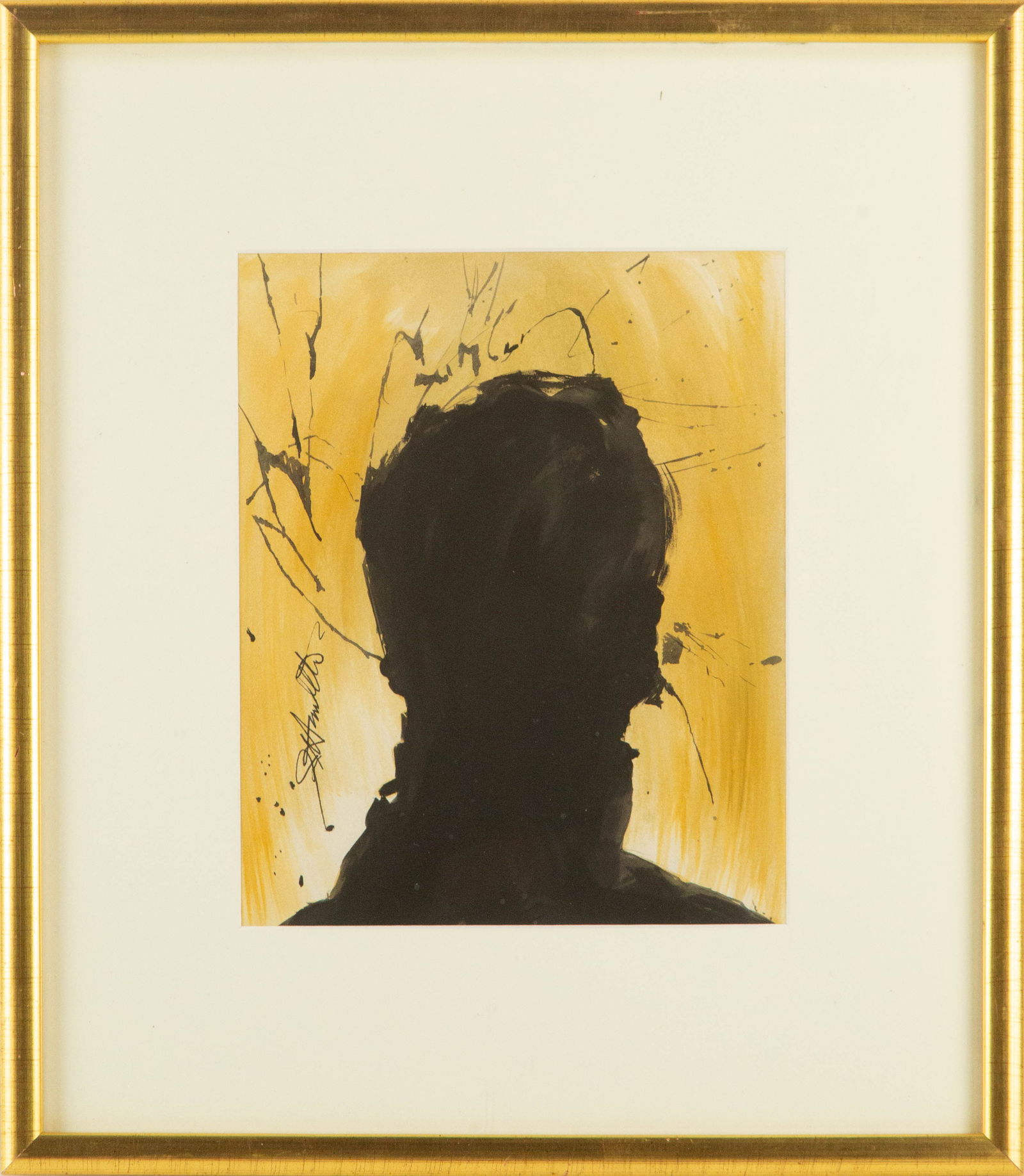 Richard Art Hambleton ( Canadian, 1952 - 2017 ) "Shadowman Series" Watercolor Abstract / Pop Express (1 of 11)